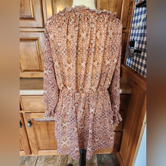 Pink Lily Humble and Kind off Shoulder  Beige Mini Dress Size 2X - Picture 10 of 14